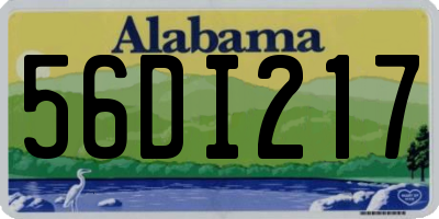 AL license plate 56DI217
