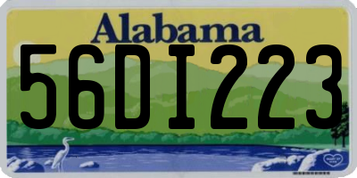 AL license plate 56DI223