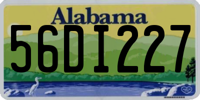 AL license plate 56DI227