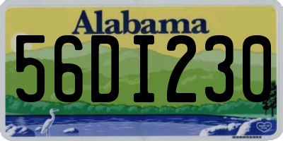 AL license plate 56DI230