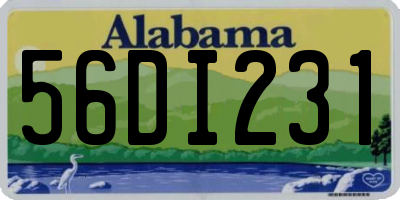 AL license plate 56DI231