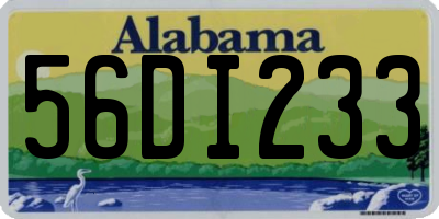 AL license plate 56DI233