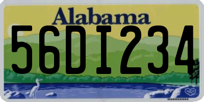 AL license plate 56DI234