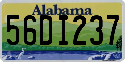 AL license plate 56DI237