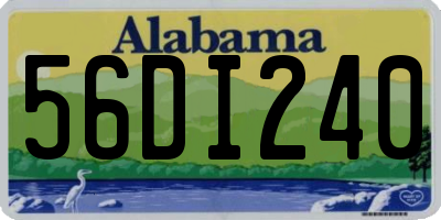 AL license plate 56DI240