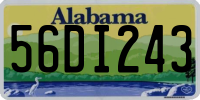 AL license plate 56DI243