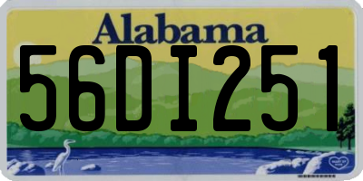 AL license plate 56DI251