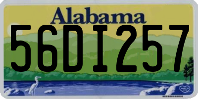 AL license plate 56DI257