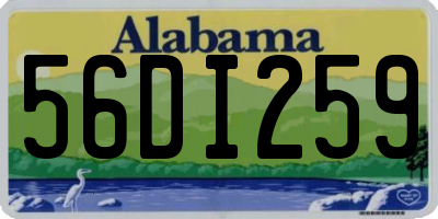 AL license plate 56DI259