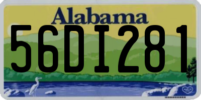 AL license plate 56DI281
