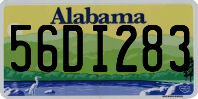 AL license plate 56DI283