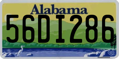 AL license plate 56DI286