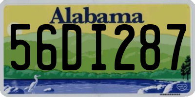 AL license plate 56DI287