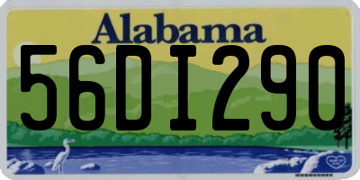 AL license plate 56DI290