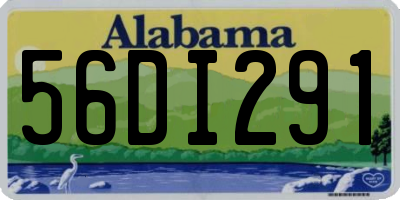 AL license plate 56DI291