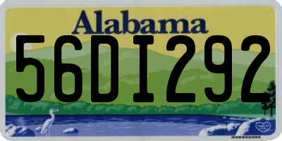 AL license plate 56DI292