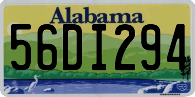 AL license plate 56DI294