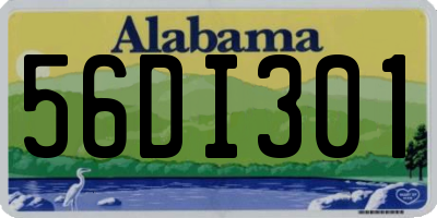 AL license plate 56DI301