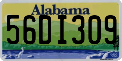 AL license plate 56DI309