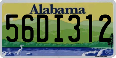 AL license plate 56DI312