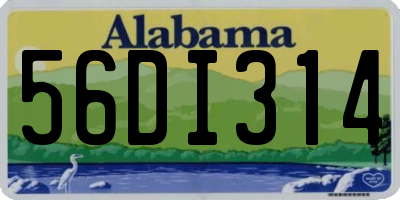 AL license plate 56DI314