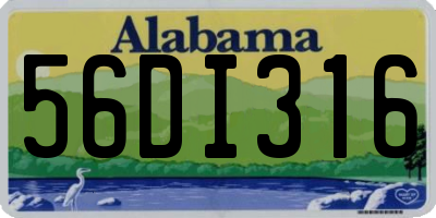 AL license plate 56DI316