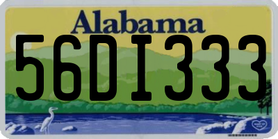 AL license plate 56DI333