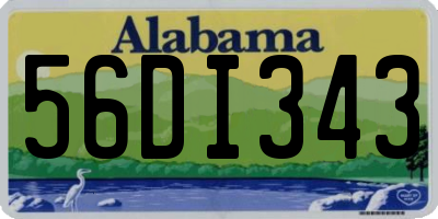 AL license plate 56DI343