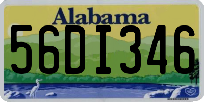AL license plate 56DI346