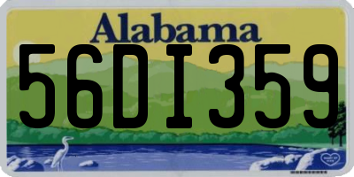 AL license plate 56DI359