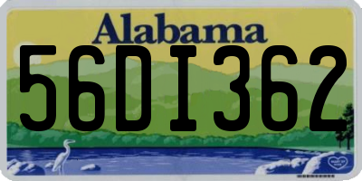 AL license plate 56DI362
