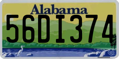 AL license plate 56DI374