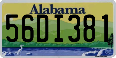 AL license plate 56DI381