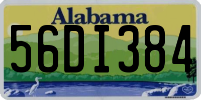 AL license plate 56DI384