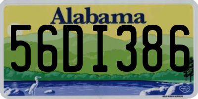 AL license plate 56DI386