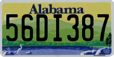 AL license plate 56DI387