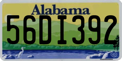 AL license plate 56DI392