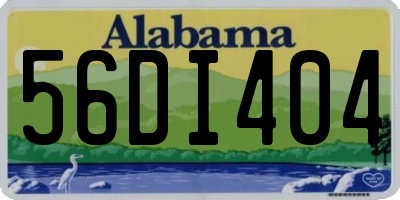 AL license plate 56DI404