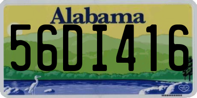 AL license plate 56DI416