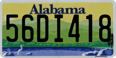 AL license plate 56DI418