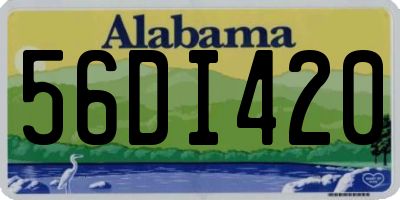 AL license plate 56DI420