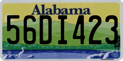 AL license plate 56DI423