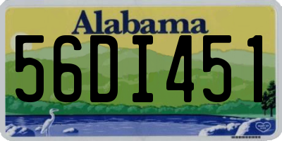 AL license plate 56DI451