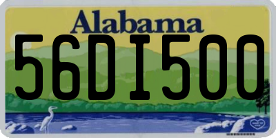AL license plate 56DI500