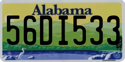 AL license plate 56DI533