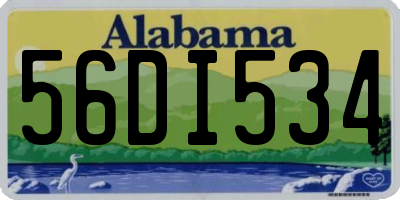 AL license plate 56DI534