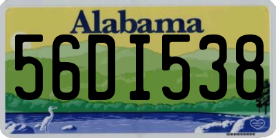 AL license plate 56DI538