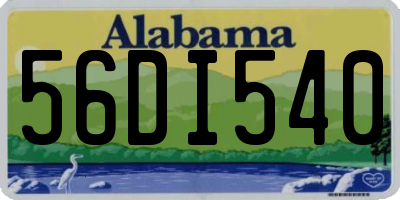 AL license plate 56DI540