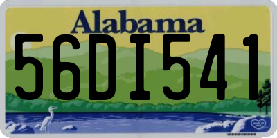 AL license plate 56DI541