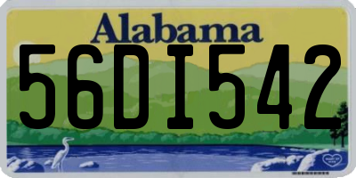 AL license plate 56DI542